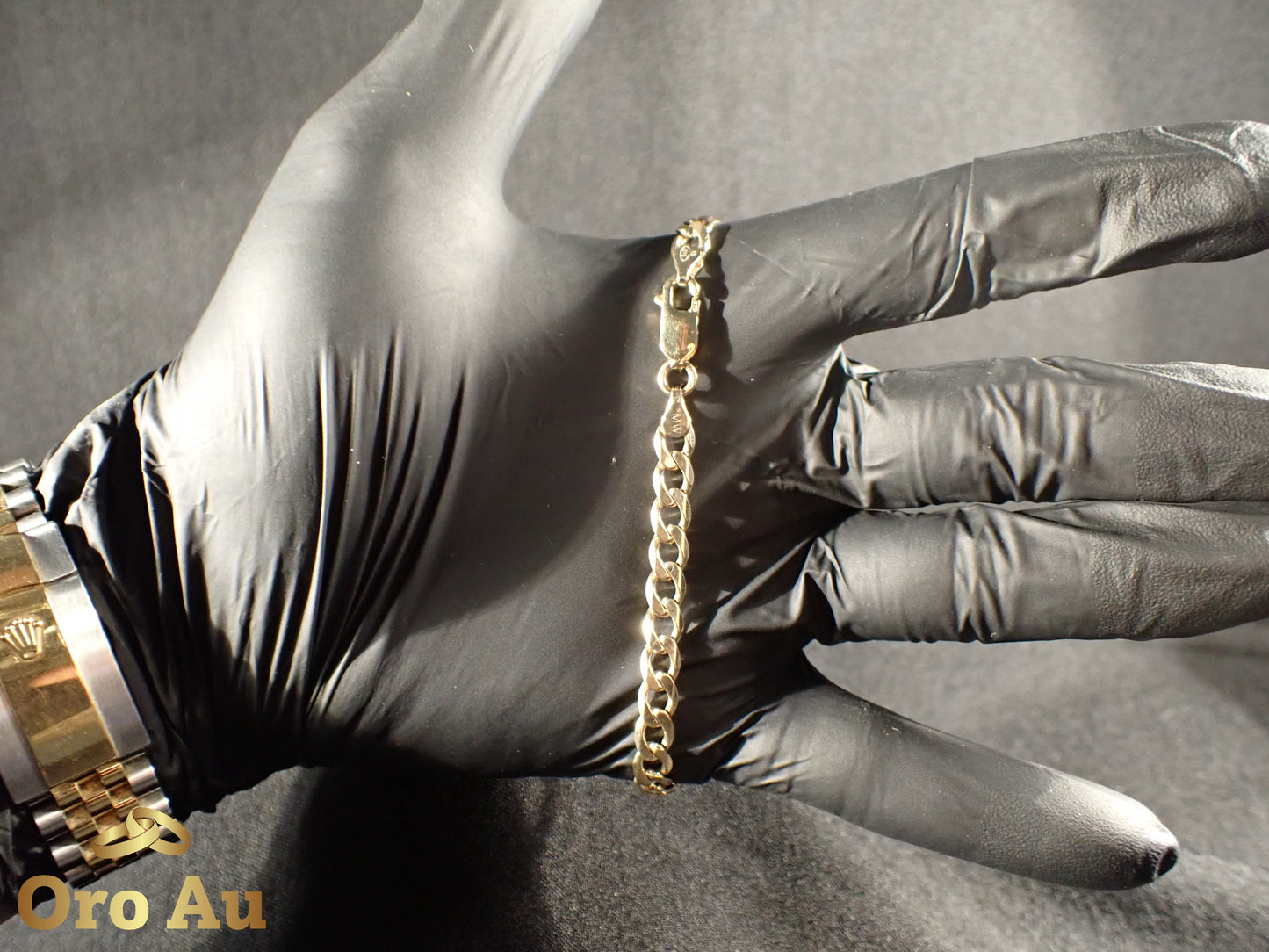 9ct Yellow Gold Bracelet Curb Link 21cm 9.5g