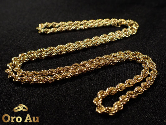 9ct Yellow Gold Rope Link Chain 62cm 15.9g