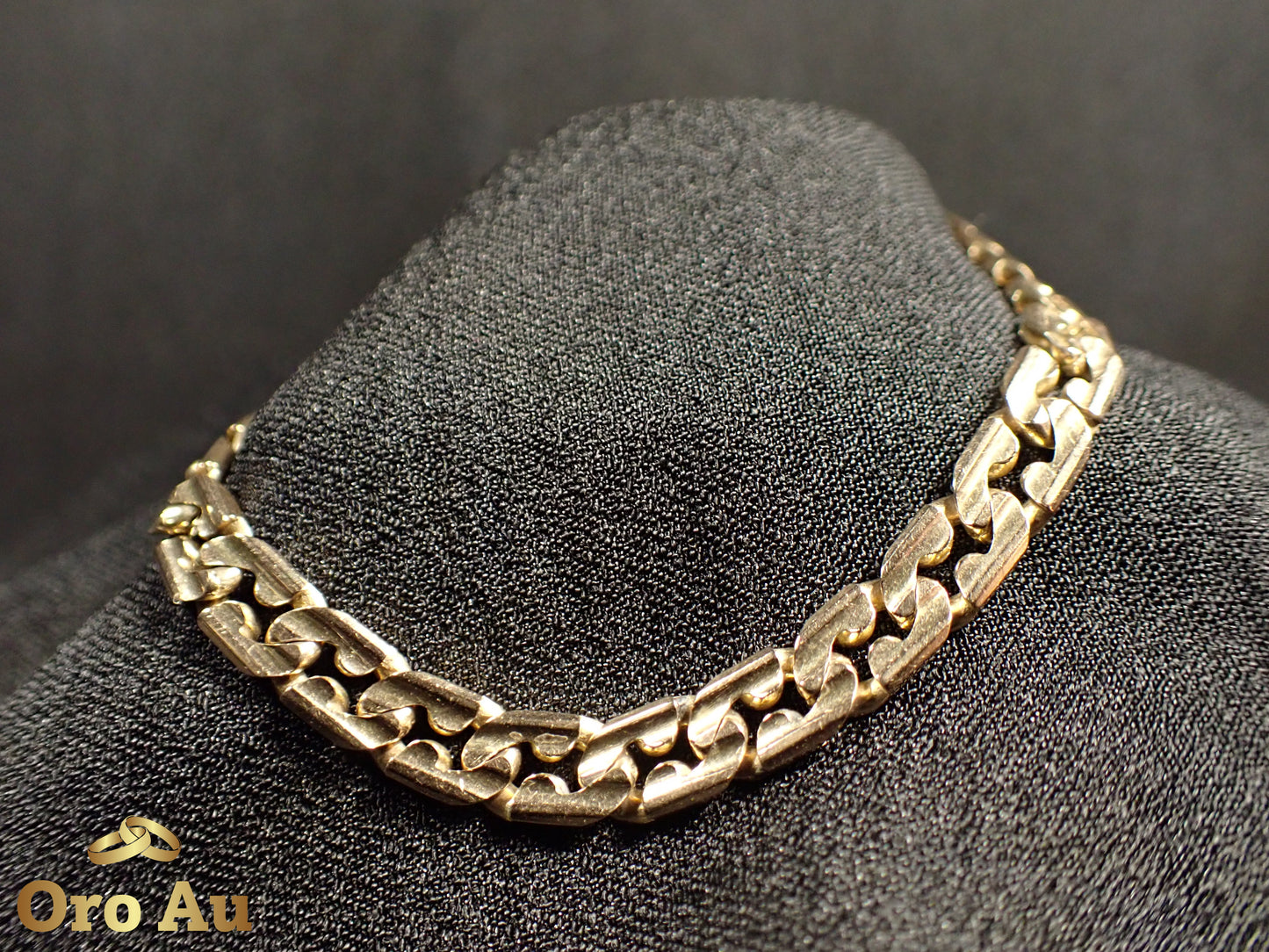 9ct Yellow Gold Curb Link Bracelet 20cm 15.59g