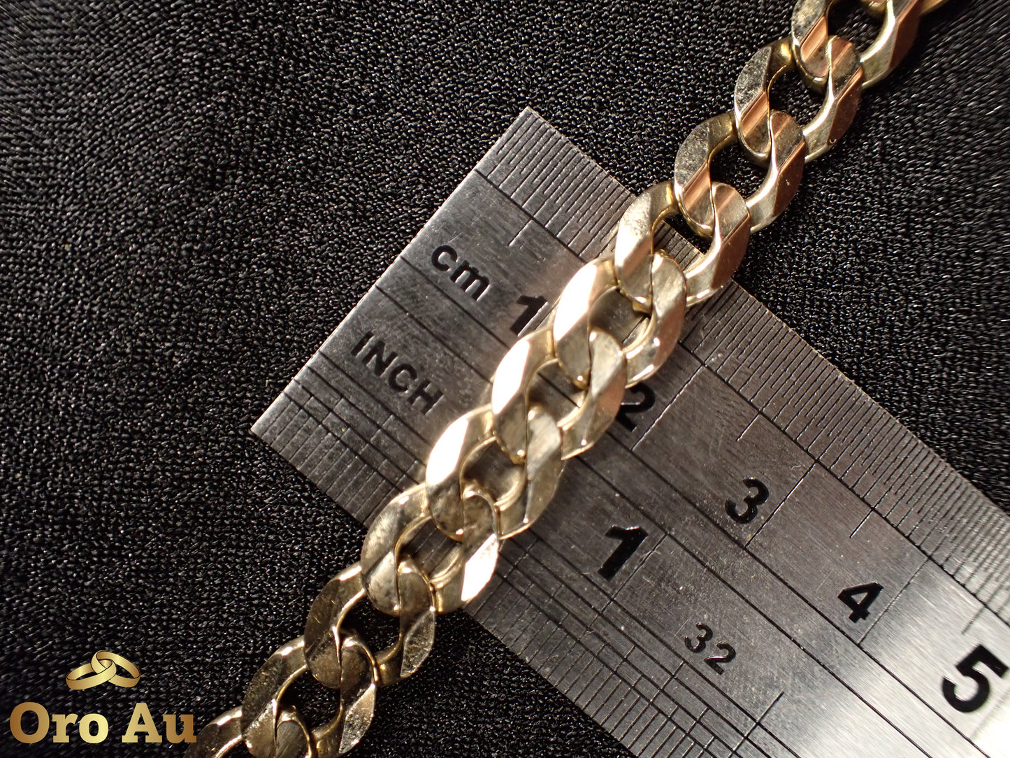 9ct Yellow Gold Curb Link Bracelet 21.5cm 17.71g