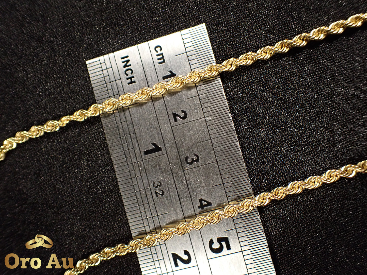 9ct Yellow Gold Rope Link Necklace 50cm 3.52g