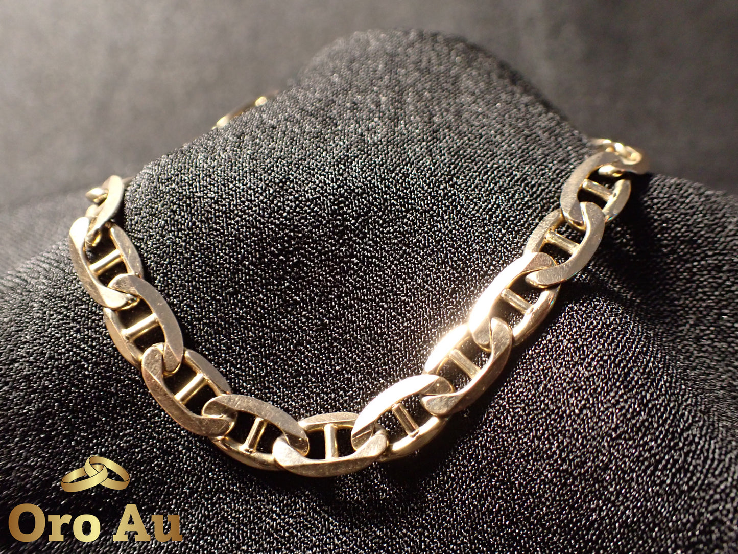 9ct Yellow Gold Anchor link bracelet 22.5cm 11.88g