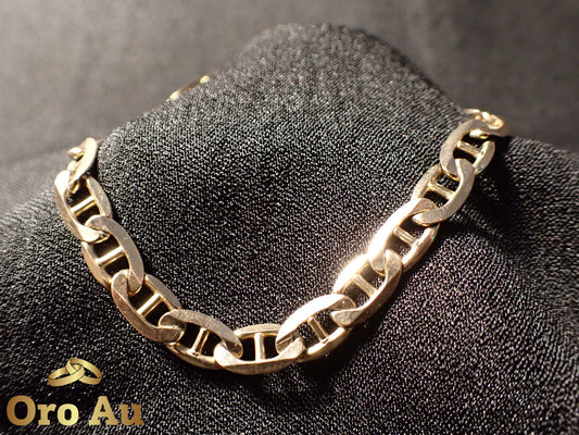 9ct Yellow Gold Anchor link bracelet 22.5cm 11.88g