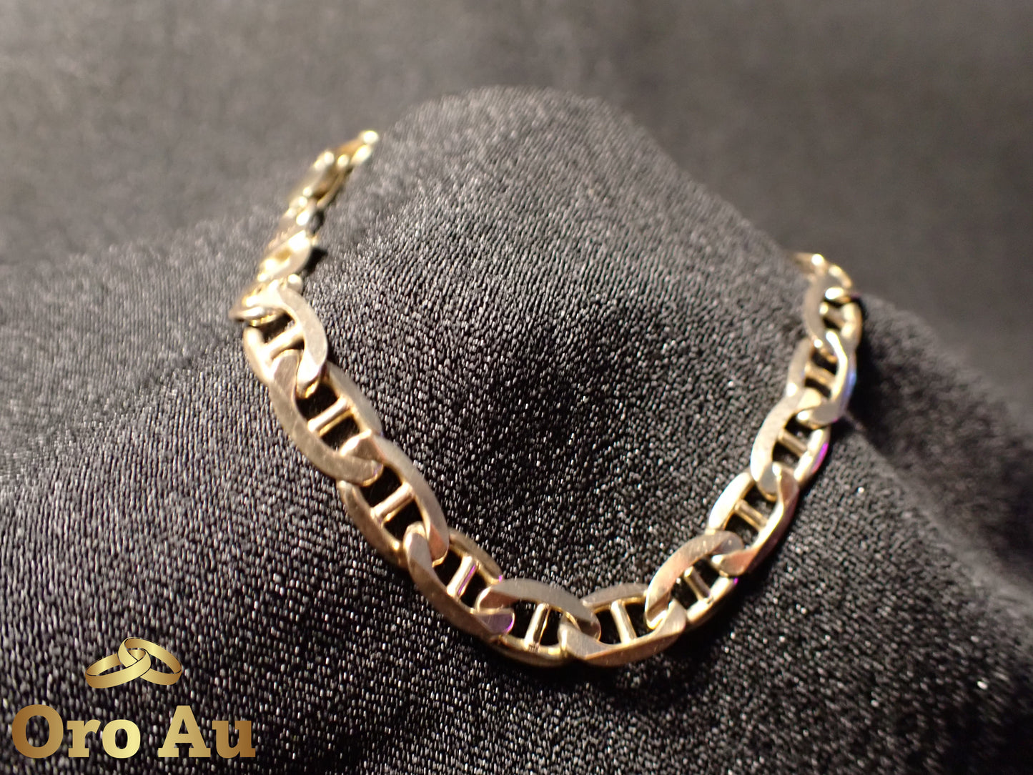 9ct Yellow Gold Anchor link bracelet 22.5cm 11.88g