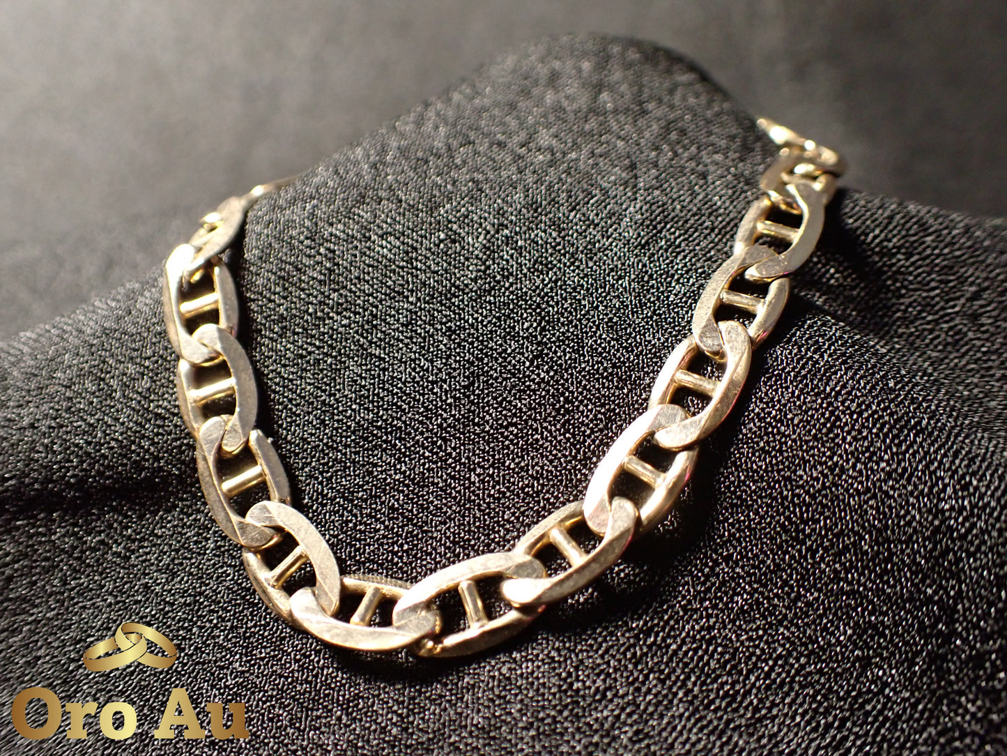 9ct Yellow Gold Anchor link bracelet 22.5cm 11.88g