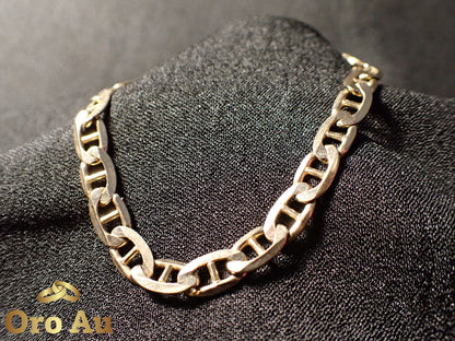 9ct Yellow Gold Anchor link bracelet 22.5cm 11.88g