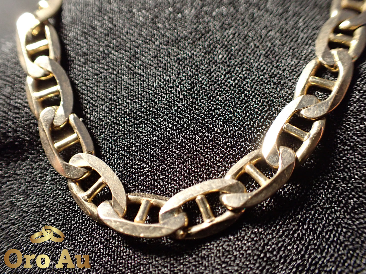 9ct Yellow Gold Anchor link bracelet 22.5cm 11.88g