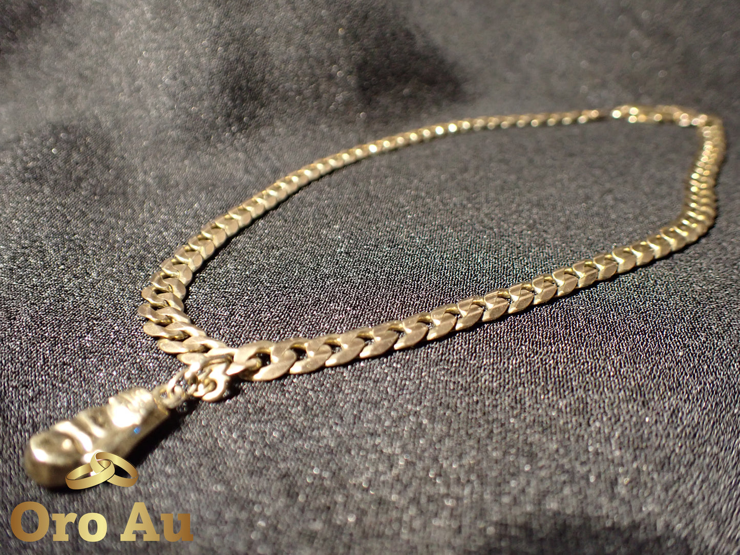 9ct Yellow Gold Necklace  With Boxing Glove Pendant 36.5cm 19.36g