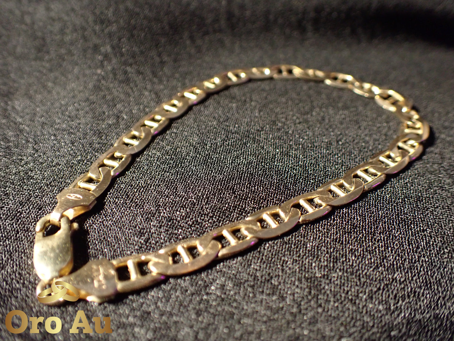 9ct Yellow Gold Anchor link bracelet 22.5cm 11.88g
