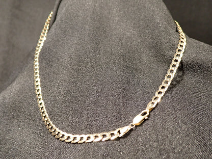 9ct Yellow Gold Flat Curb Link Chain 50.5cm 11.9g