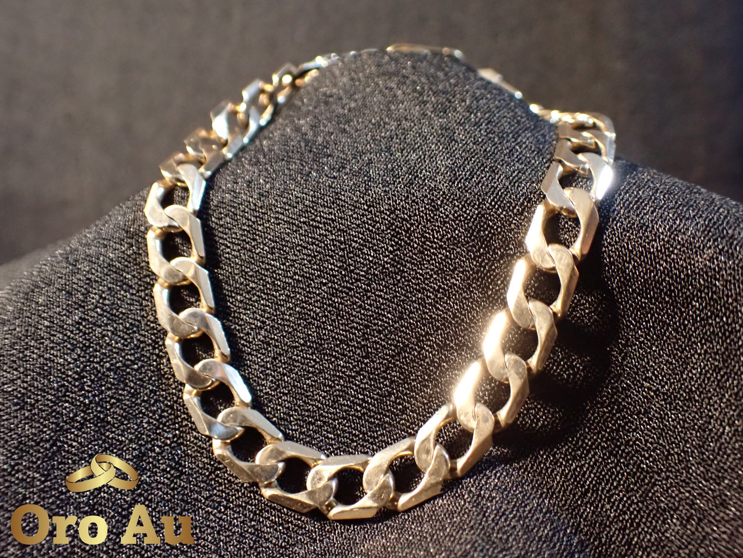9ct Yellow Gold Flat Curb Bracelet 22.5cm 13.88g