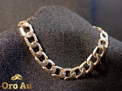 9ct Yellow Gold Flat Curb Bracelet 22.5cm 13.88g