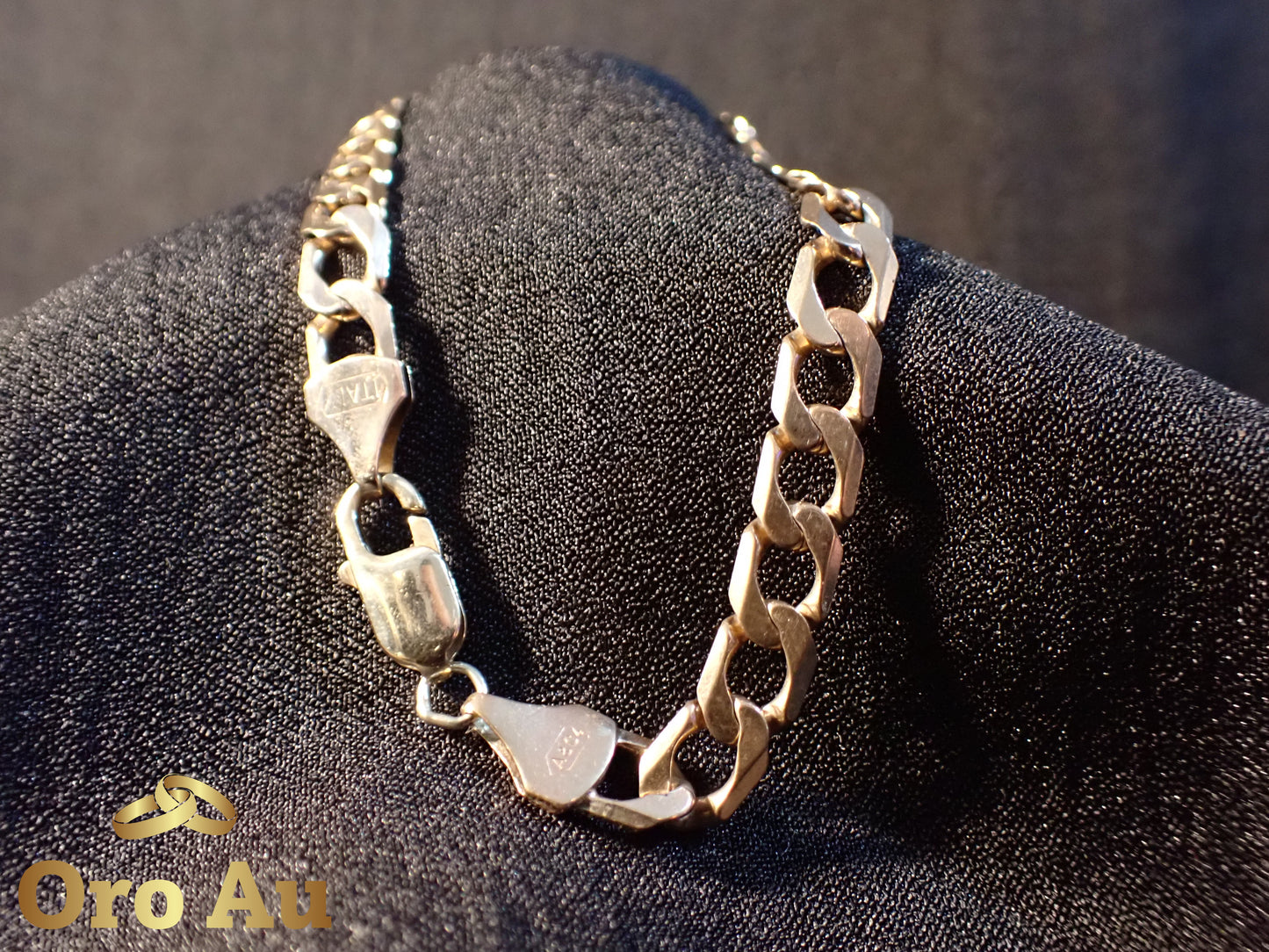 9ct Yellow Gold Flat Curb Bracelet 22.5cm 13.88g