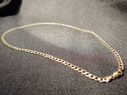 9ct Yellow Gold Flat Curb Link Chain 50.5cm 11.9g