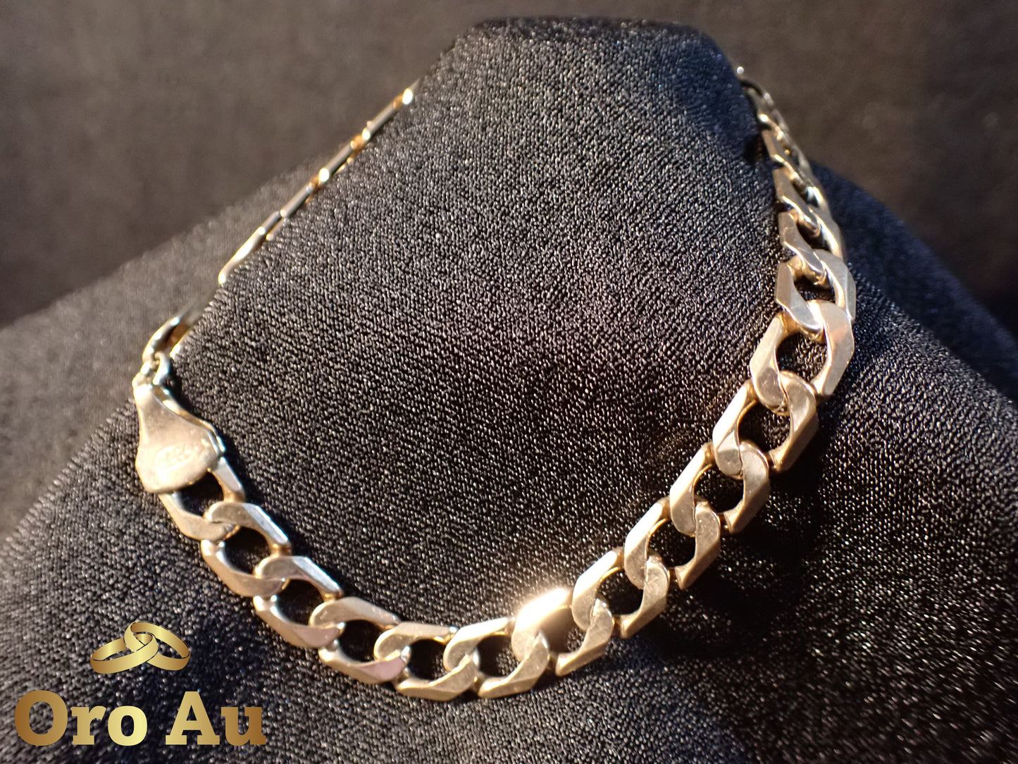 9ct Yellow Gold Flat Curb Bracelet 22.5cm 13.88g