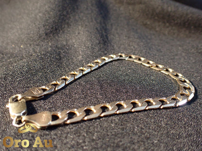 9ct Yellow Gold Flat Curb Bracelet 22.5cm 13.88g