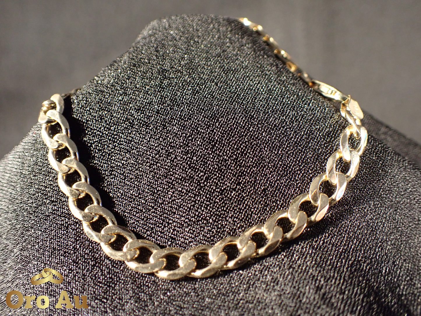 9ct Yellow Gold Bracelet Curb Link 21cm 9.5g