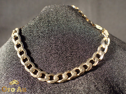 9ct Yellow Gold Bracelet Curb Link 21cm 9.5g