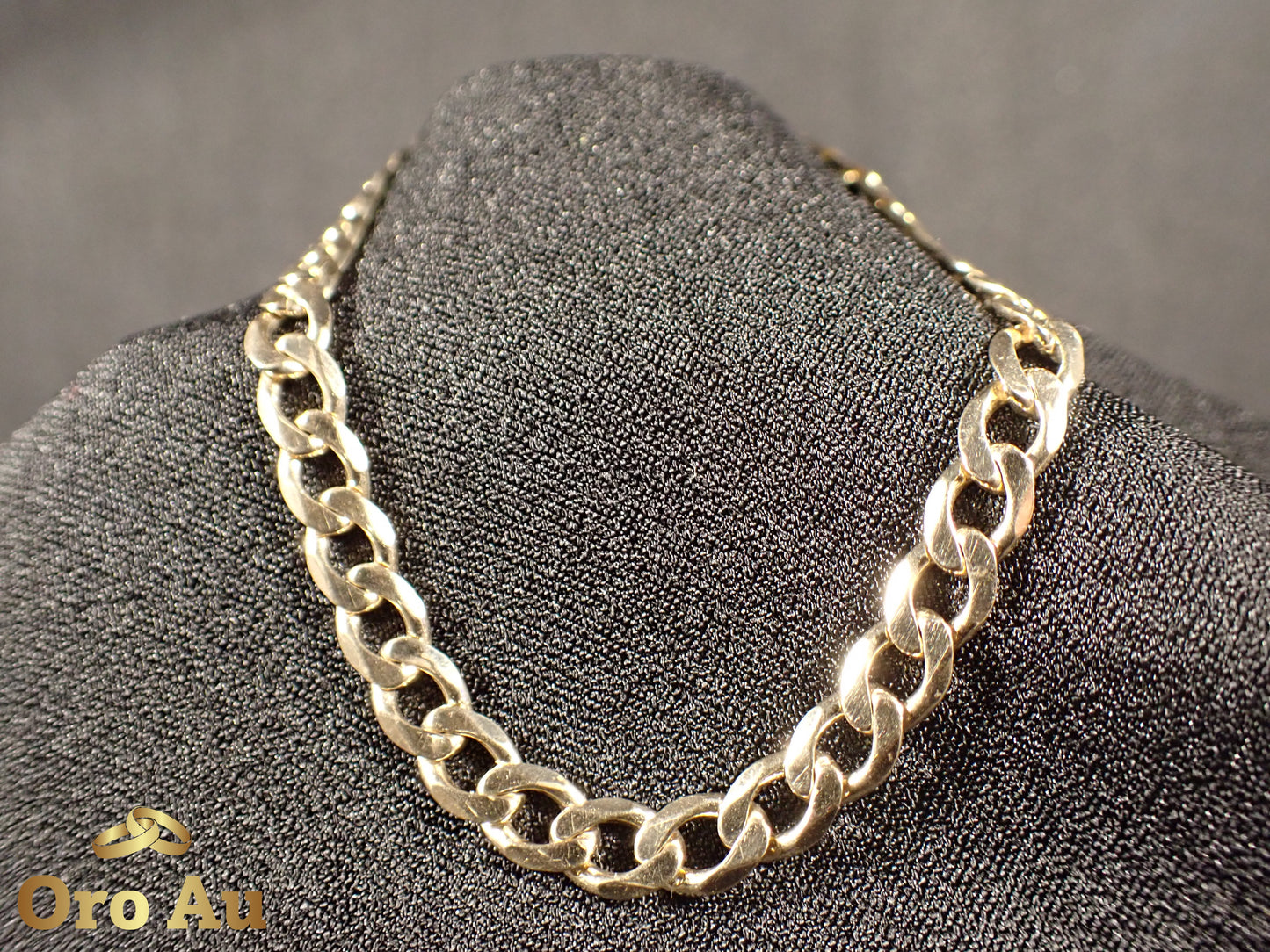 9ct Yellow Gold Bracelet Curb Link 21cm 9.5g