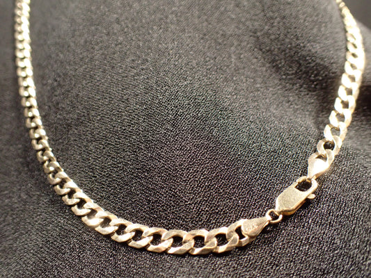 9ct Yellow Gold Flat Curb Link Chain 50.5cm 11.9g