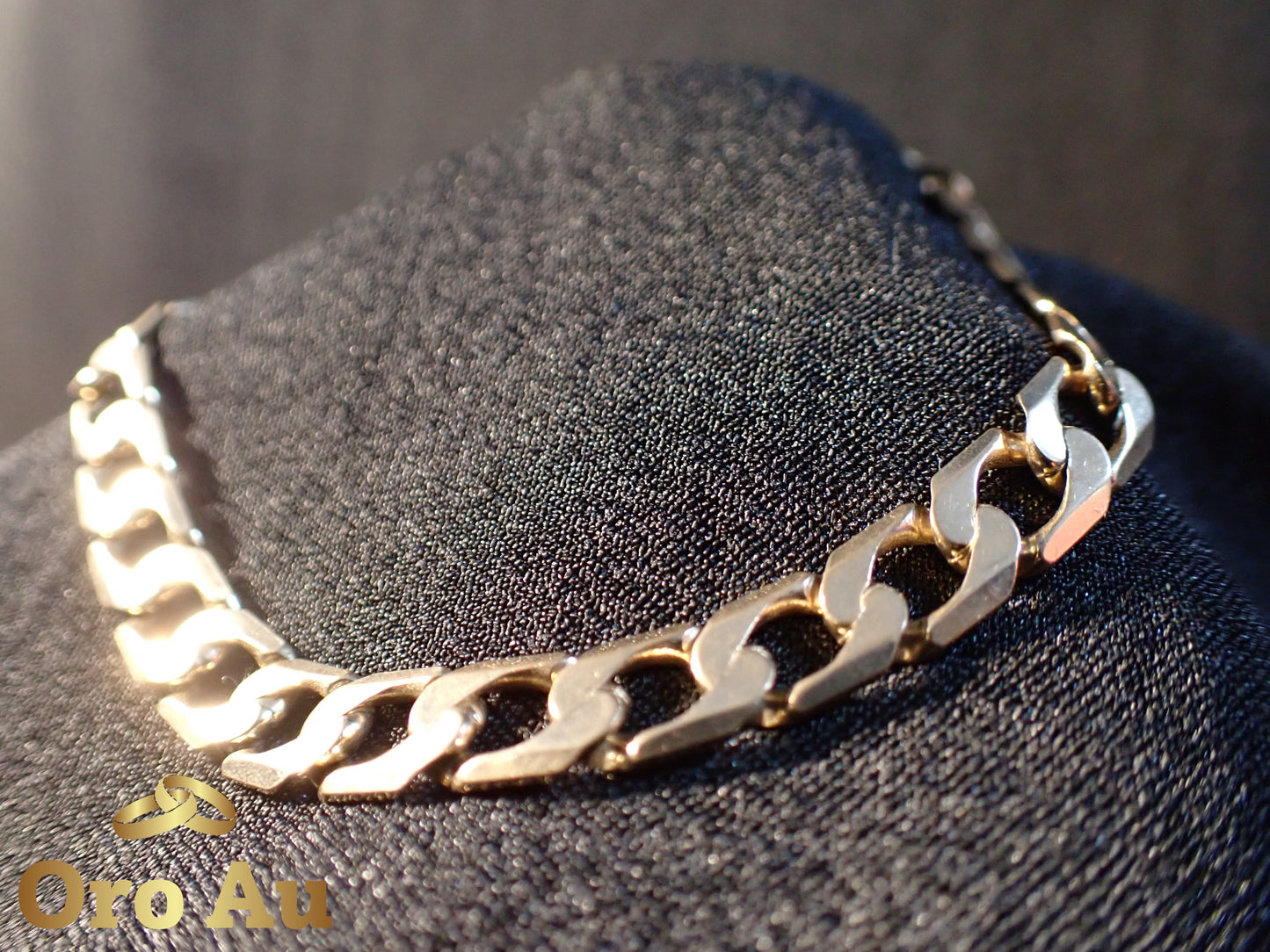 9ct Yellow Gold Flat Curb Bracelet 22.5cm 13.88g
