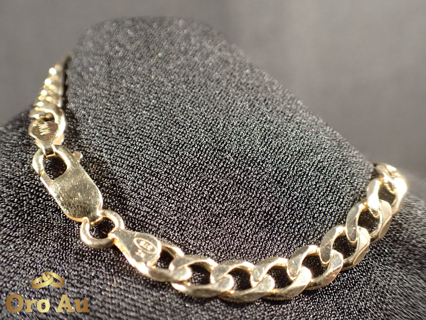 9ct Yellow Gold Bracelet Curb Link 21cm 9.5g