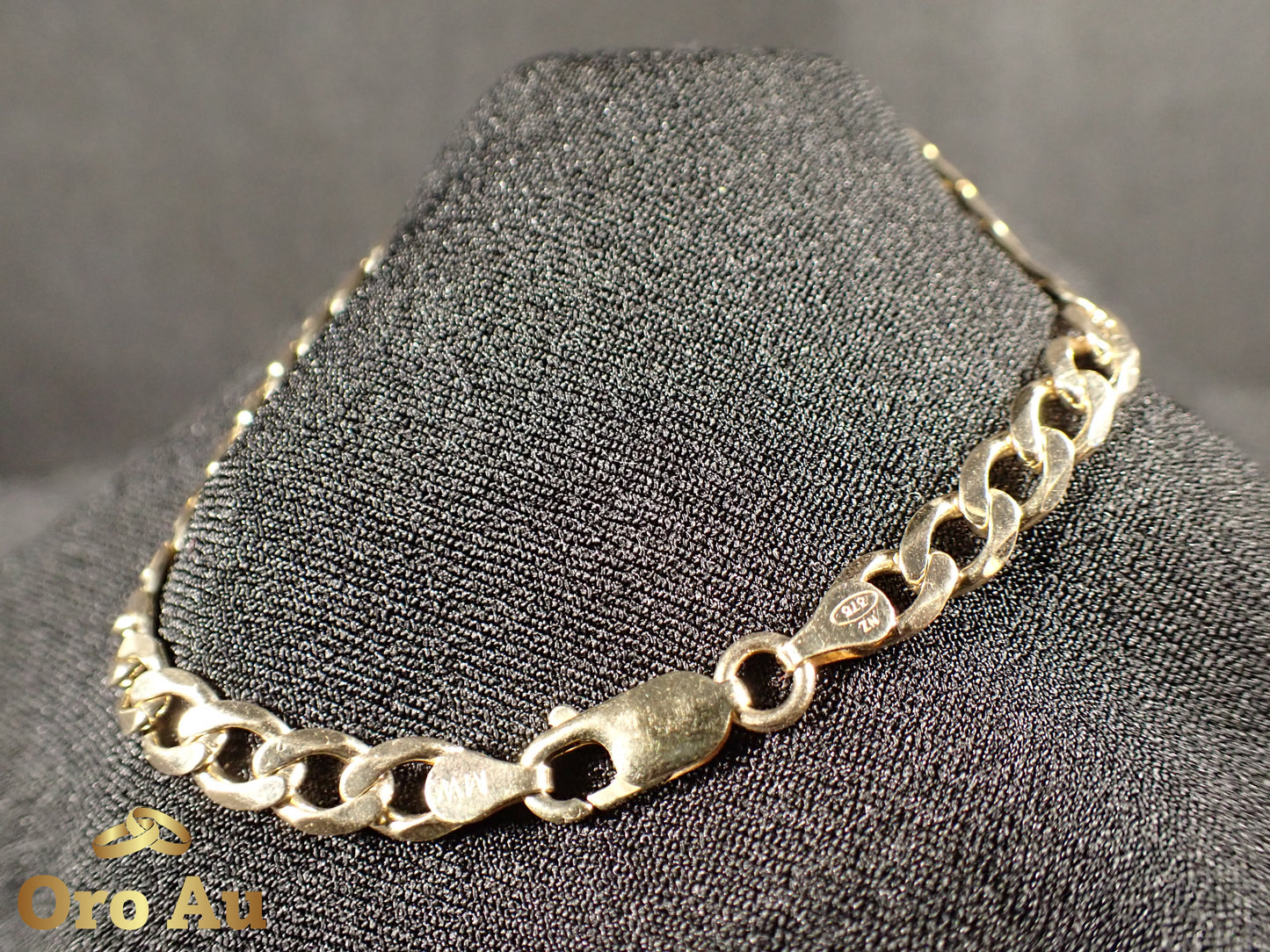 9ct Yellow Gold Bracelet Curb Link 21cm 9.5g