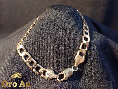 9ct Yellow Gold Flat Curb Bracelet 22.5cm 13.88g