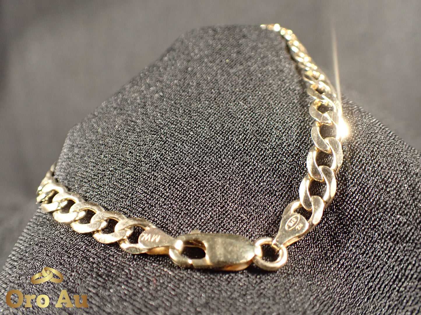 9ct Yellow Gold Bracelet Curb Link 21cm 9.5g