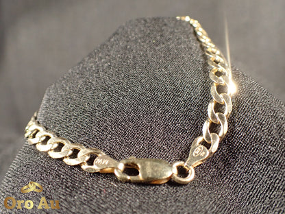 9ct Yellow Gold Bracelet Curb Link 21cm 9.5g
