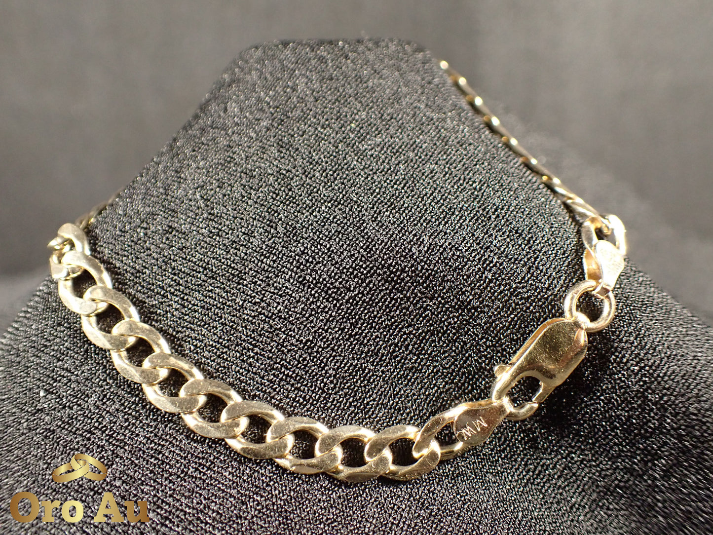 9ct Yellow Gold Bracelet Curb Link 21cm 9.5g