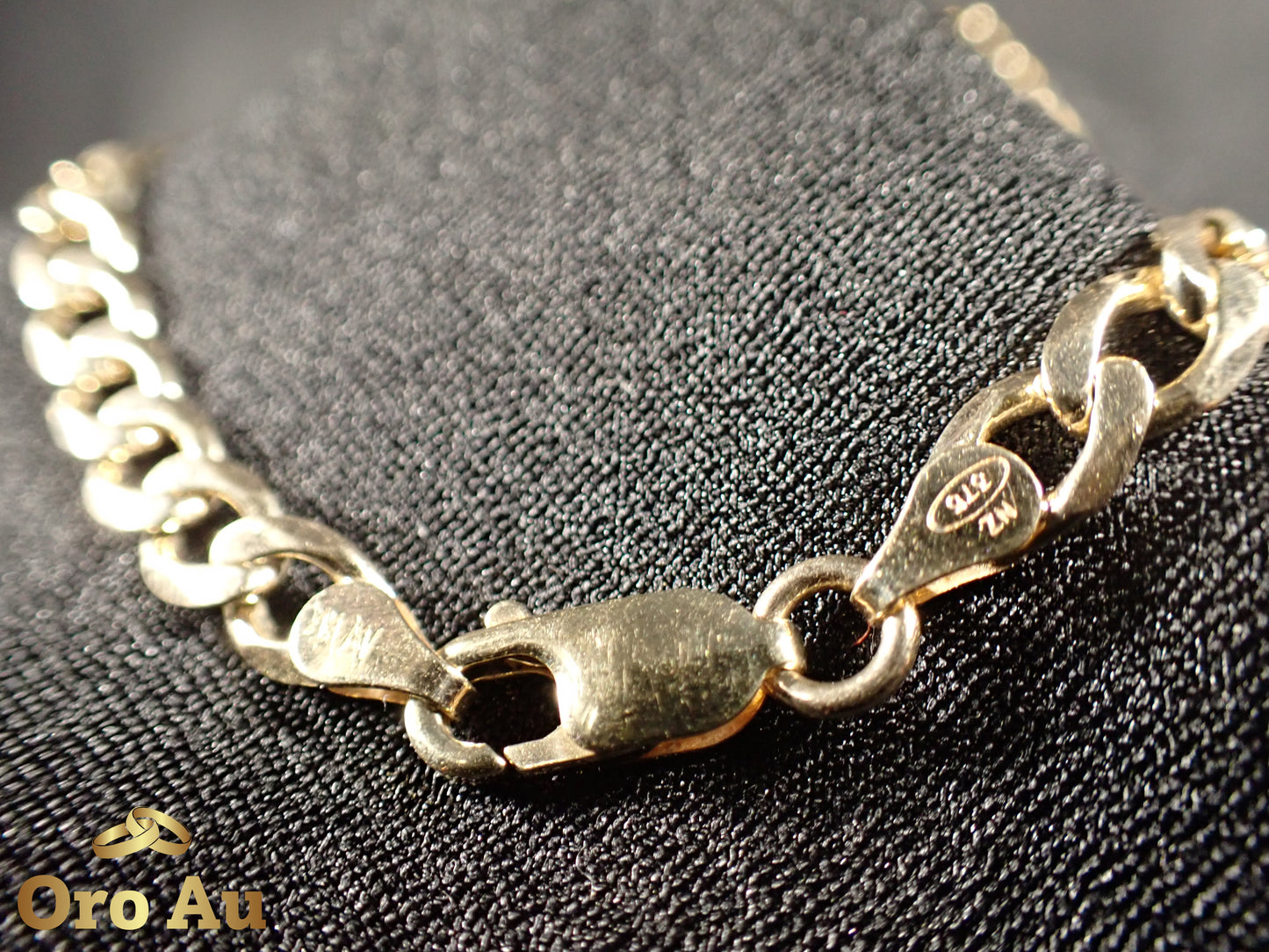 9ct Yellow Gold Bracelet Curb Link 21cm 9.5g