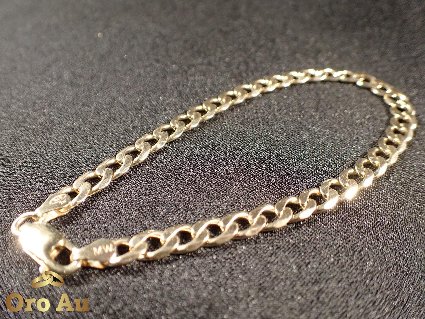 9ct Yellow Gold Bracelet Curb Link 21cm 9.5g