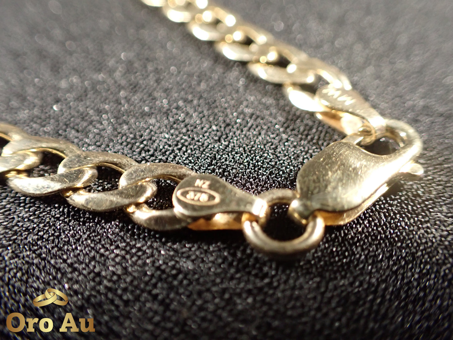 9ct Yellow Gold Bracelet Curb Link 21cm 9.5g