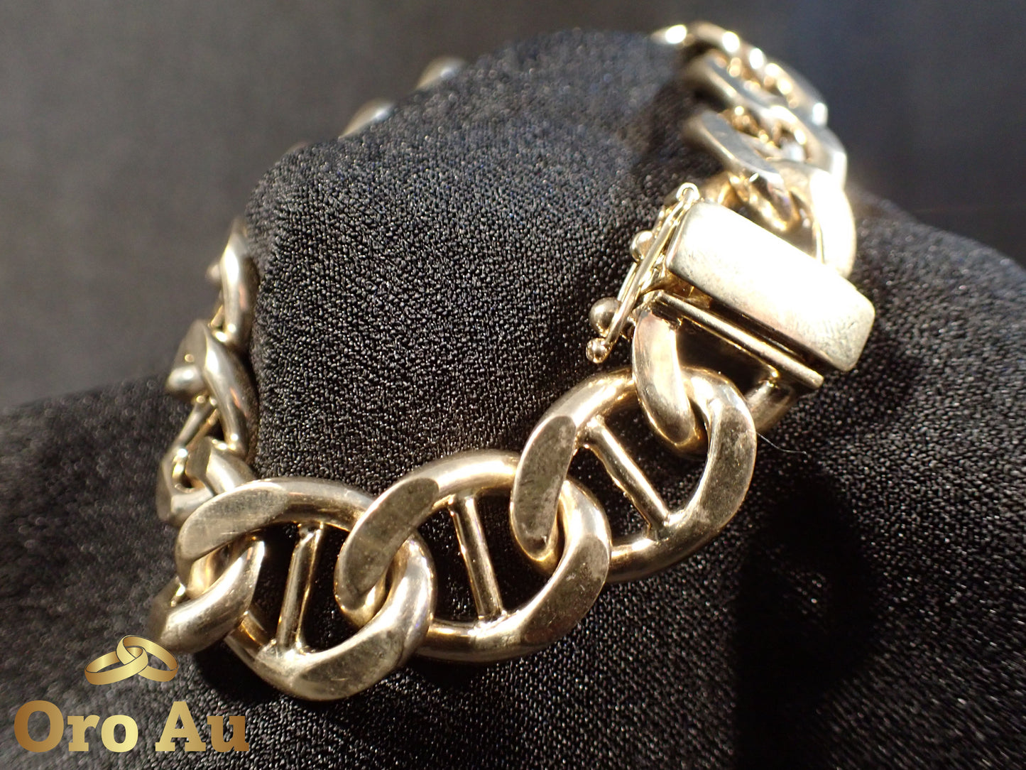 9ct HEAVY Solid Yellow Gold Anchor Link Bracelet 20.5cm 68.8g