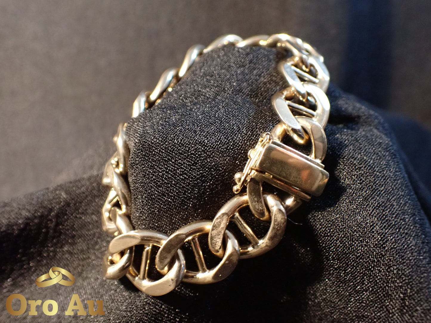 9ct HEAVY Solid Yellow Gold Anchor Link Bracelet 20.5cm 68.8g
