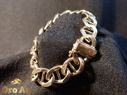 9ct HEAVY Solid Yellow Gold Anchor Link Bracelet 20.5cm 68.8g