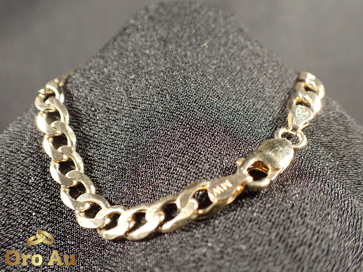 9ct Yellow Gold Bracelet Curb Link 21cm 9.5g