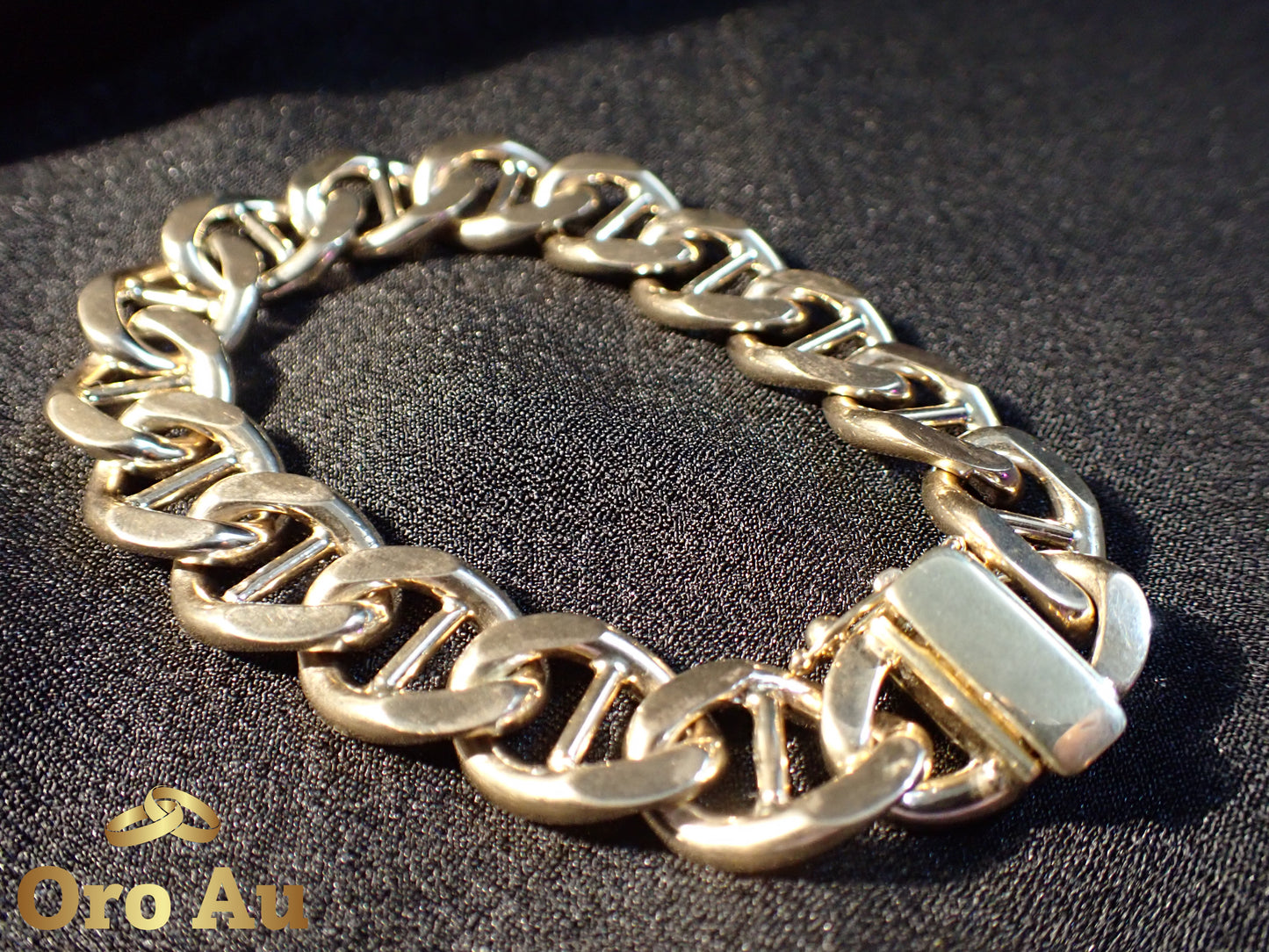 9ct HEAVY Solid Yellow Gold Anchor Link Bracelet 20.5cm 68.8g