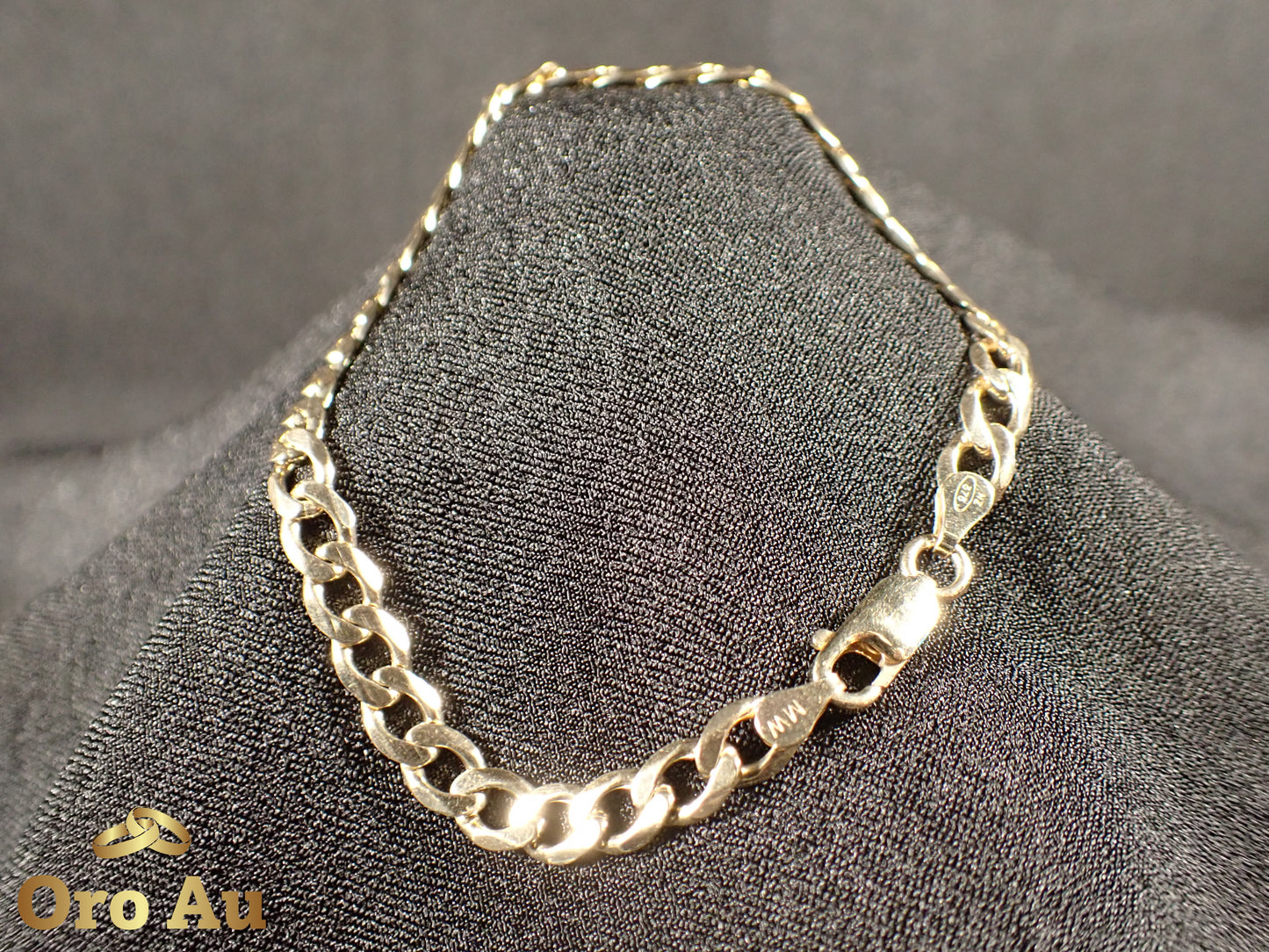 9ct Yellow Gold Bracelet Curb Link 21cm 9.5g