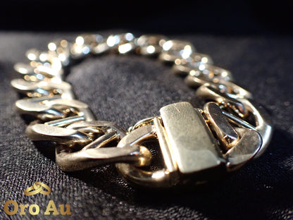 9ct HEAVY Solid Yellow Gold Anchor Link Bracelet 20.5cm 68.8g