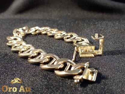 9ct HEAVY Solid Yellow Gold Anchor Link Bracelet 20.5cm 68.8g
