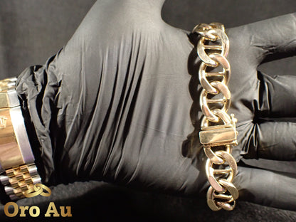9ct HEAVY Solid Yellow Gold Anchor Link Bracelet 20.5cm 68.8g