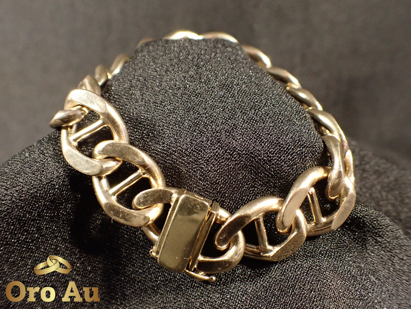 9ct HEAVY Solid Yellow Gold Anchor Link Bracelet 20.5cm 68.8g