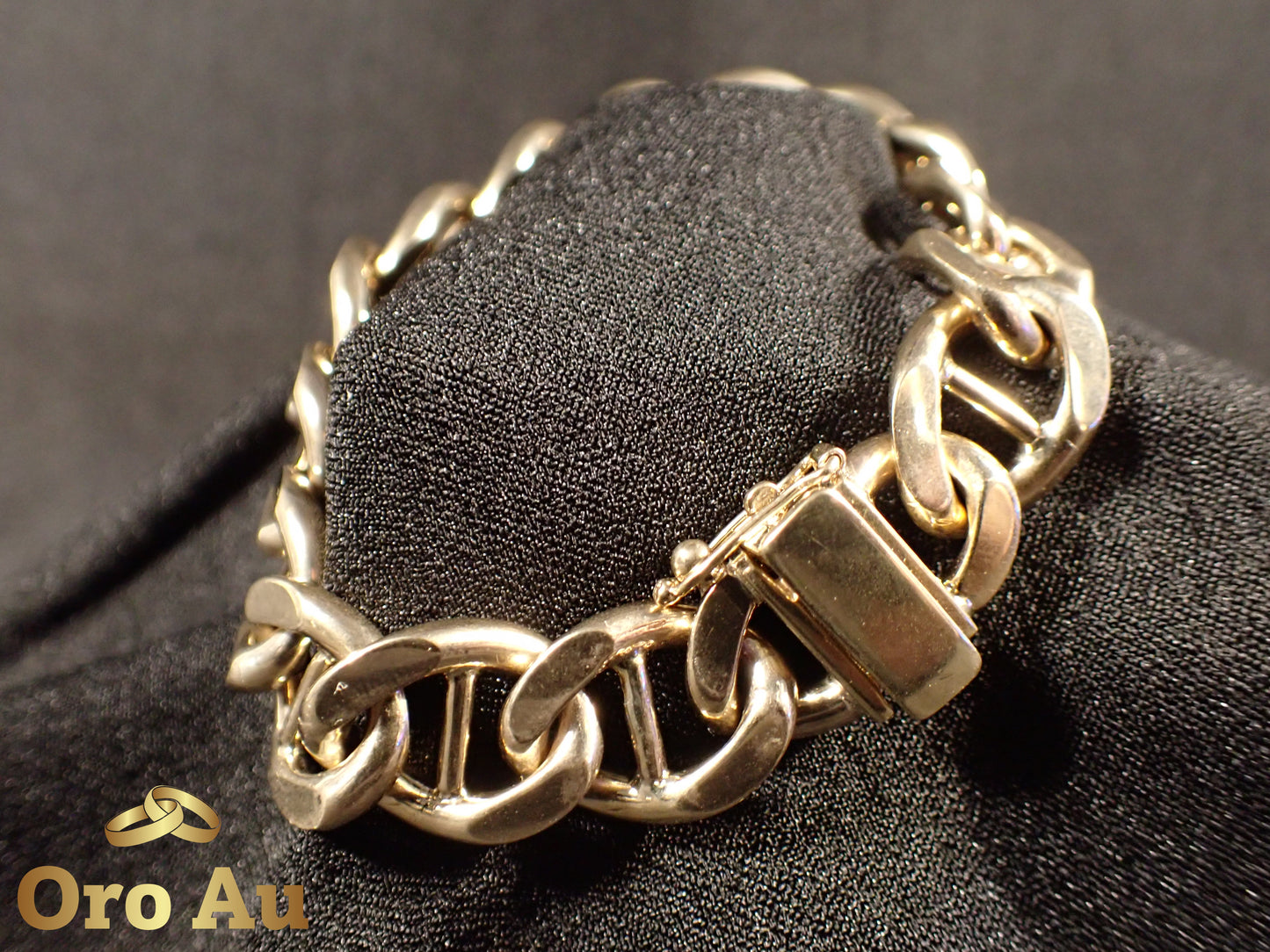 9ct HEAVY Solid Yellow Gold Anchor Link Bracelet 20.5cm 68.8g