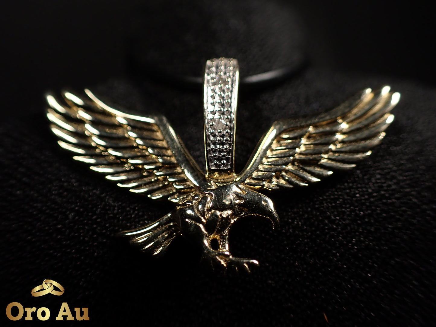 9ct Yellow Gold Eagle Pendant Width 3.5cm 3.3g