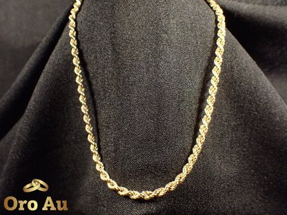 9ct Yellow Gold Rope Link Chain 62cm 15.9g