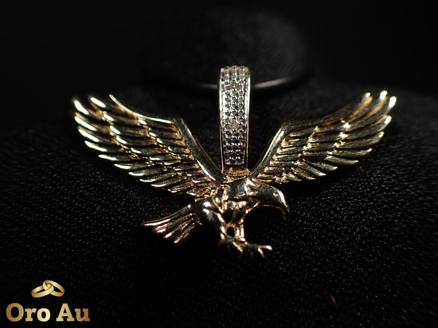 9ct Yellow Gold Eagle Pendant Width 3.5cm 3.3g