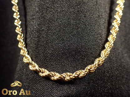 9ct Yellow Gold Rope Link Chain 62cm 15.9g