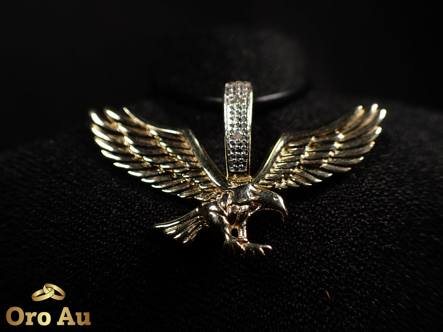 9ct Yellow Gold Eagle Pendant Width 3.5cm 3.3g
